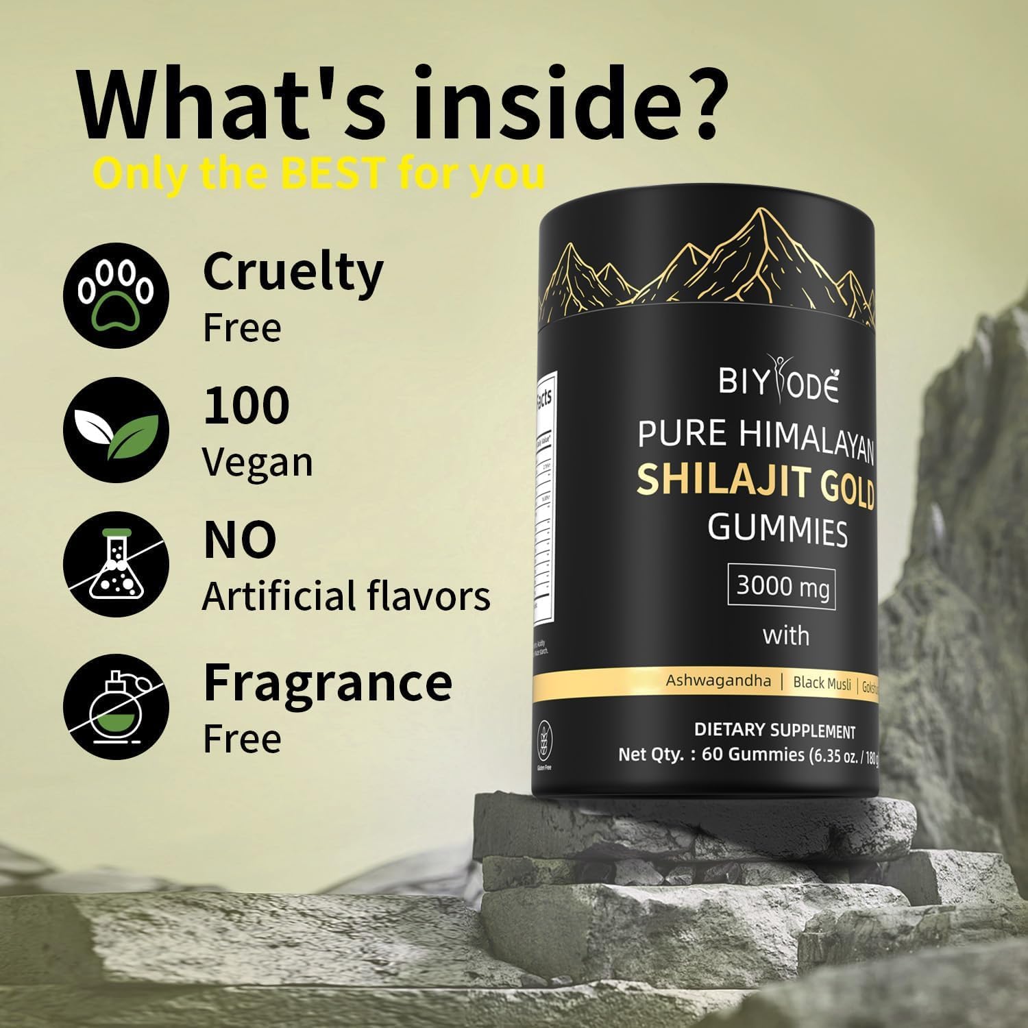 Biyode Pure Himilayan Shilajit Gold Gummies