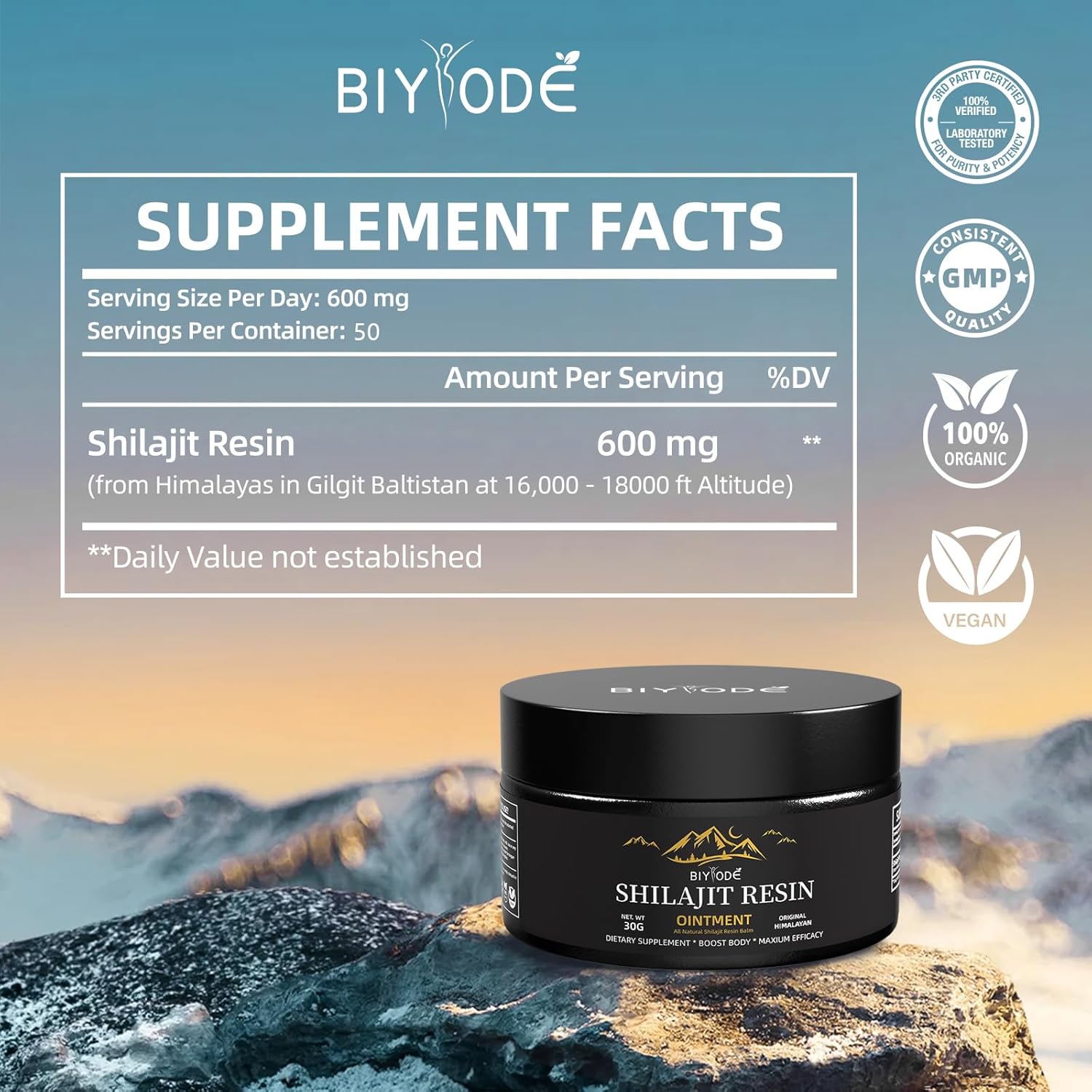 Pure Biyode Himaliyan Shilajit Resin 30G